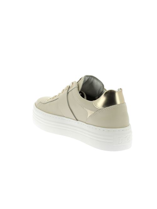 sneakers da donna in pelle beige NERO GIARDINI | E409967D710